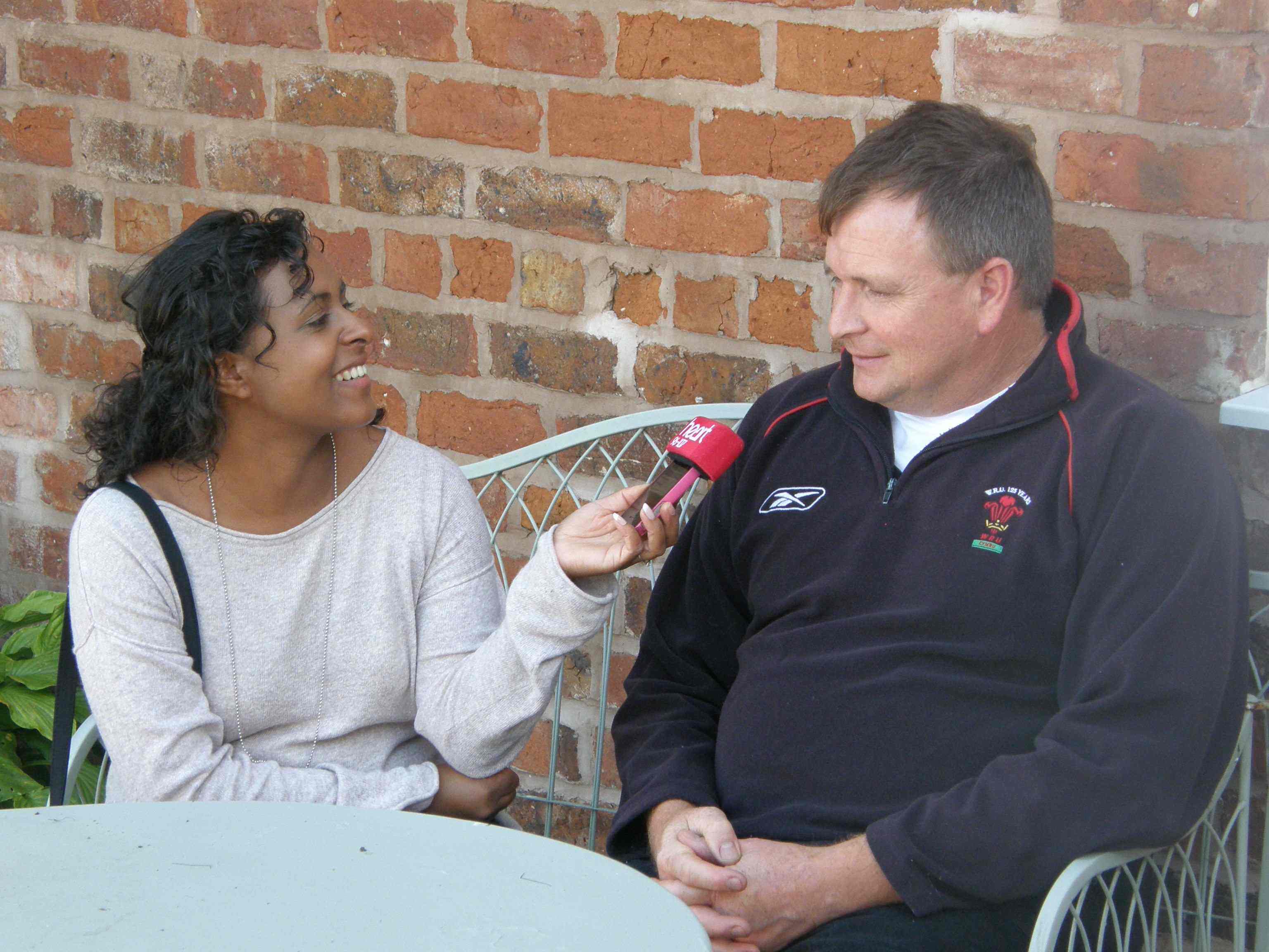 Richard Tomlinson being interviewed by Charlene Smith