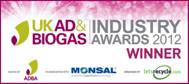 UK AD & Biogas Industry Awards 2012 Winner - logo